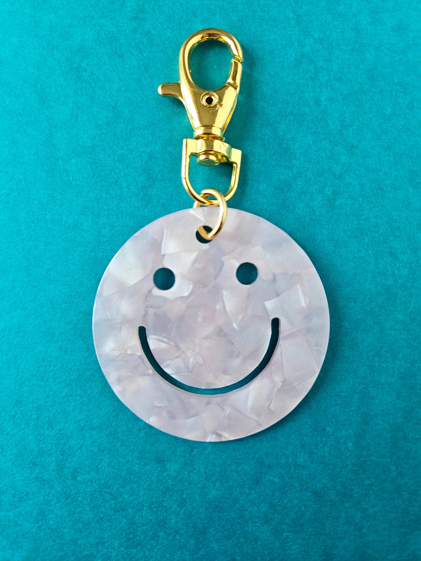 Smiley Face Acrylic Bag Charm