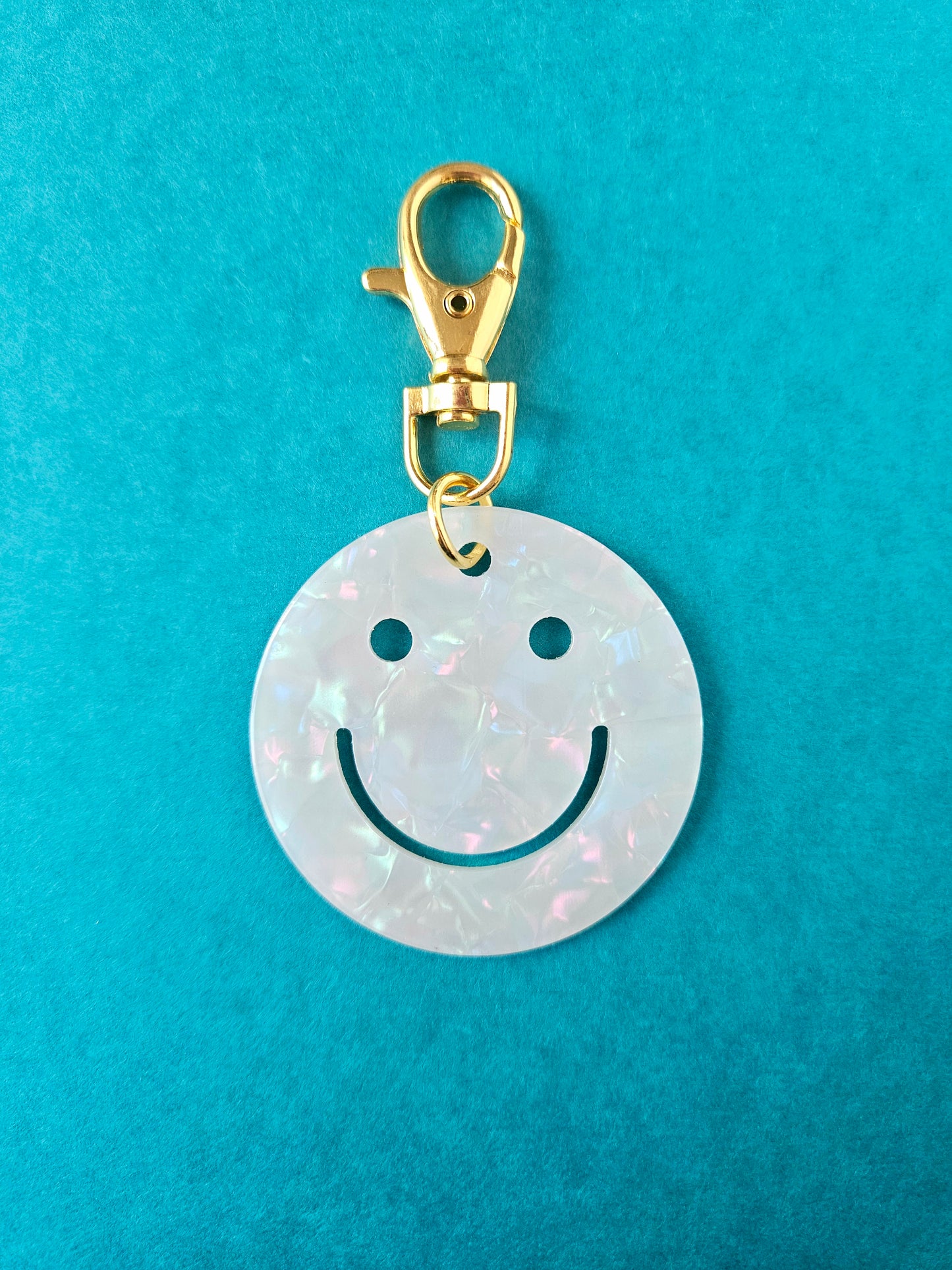 Smiley Face Acrylic Bag Charms