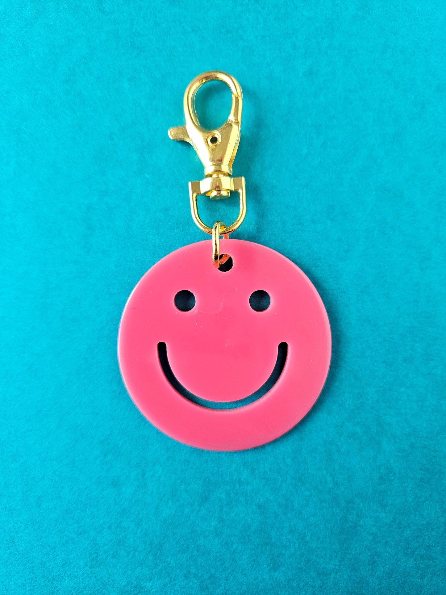 Smiley Face Acrylic Bag Charms