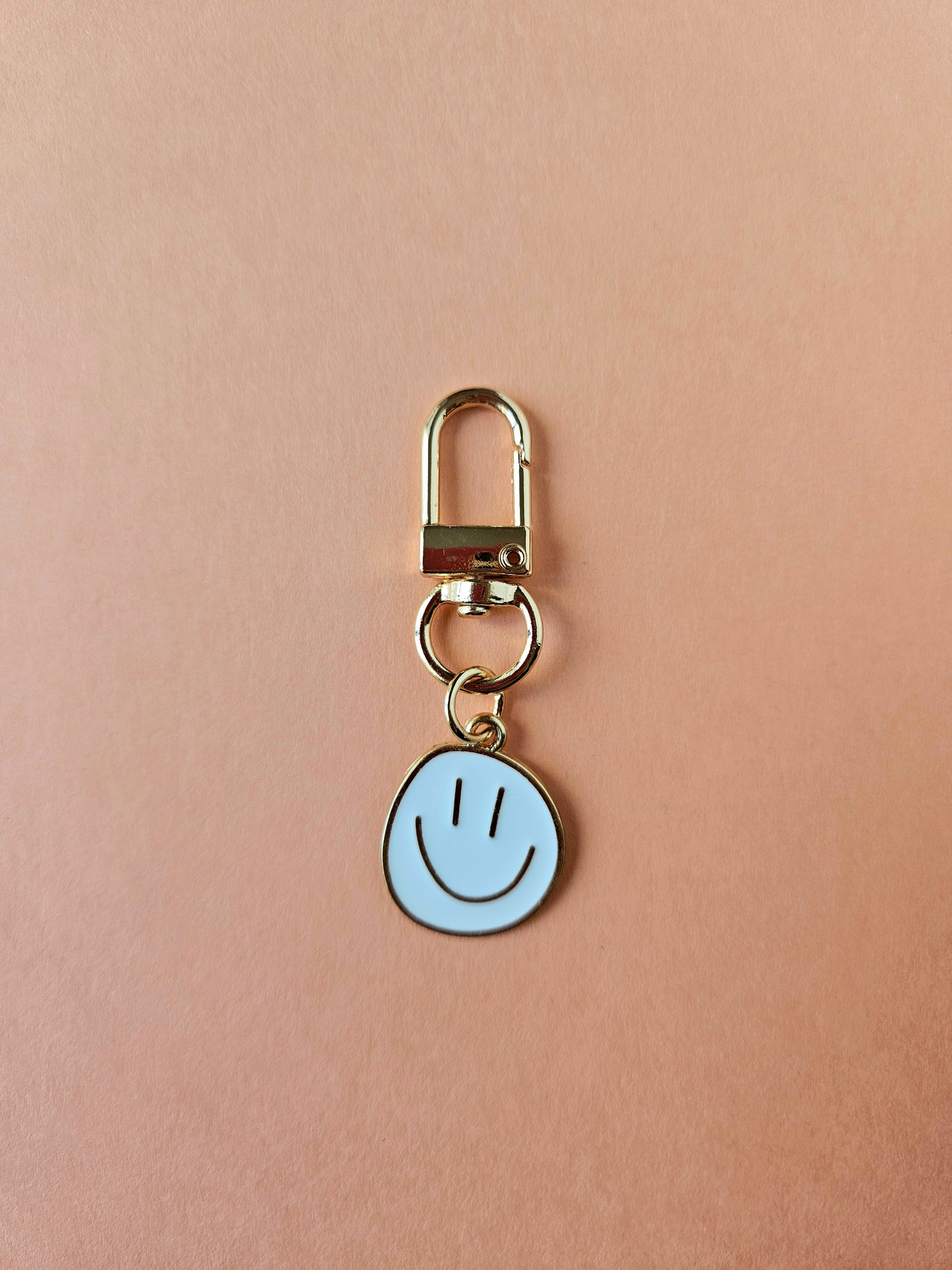 Gold Smiley Face Mini Bag Charms