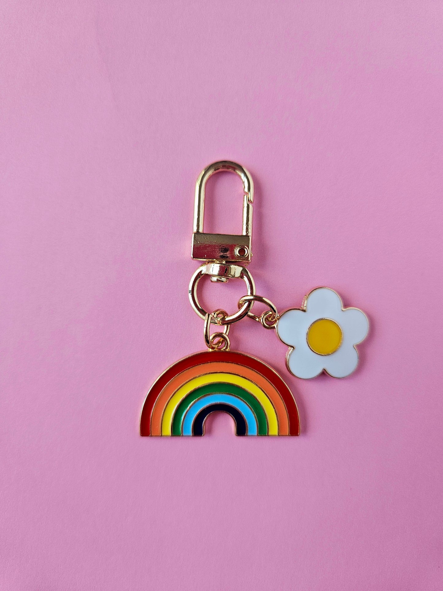 Rainbow Daisy Bag Charm