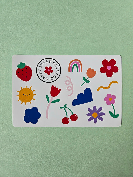 Happy Strawberry Co. Sticker Sheet