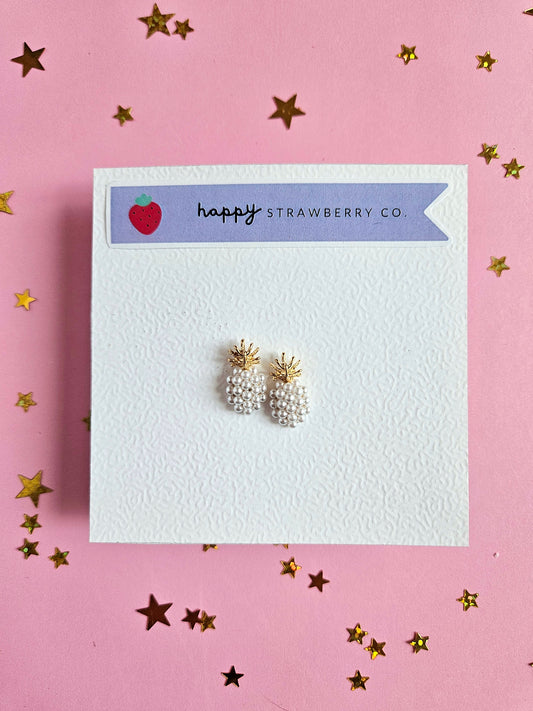 Pineapple Pearl Studs