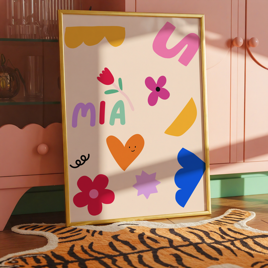 All The Shapes - Personalized Name Print