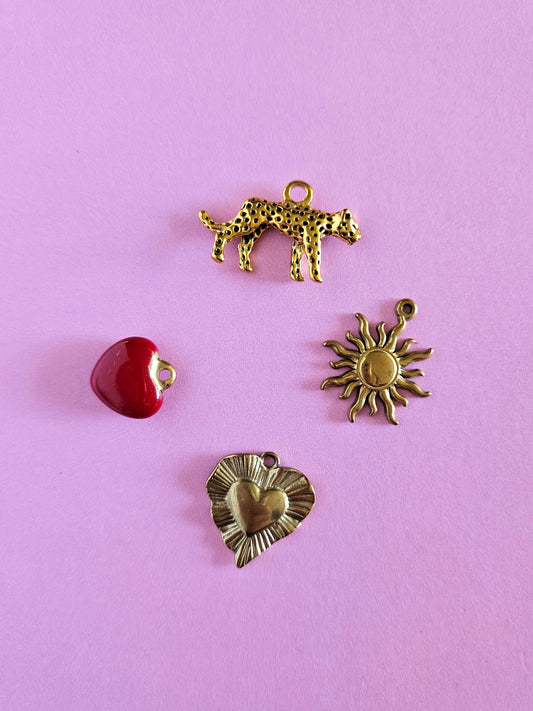 Custom Order - 3 Charm Necklace with Chain